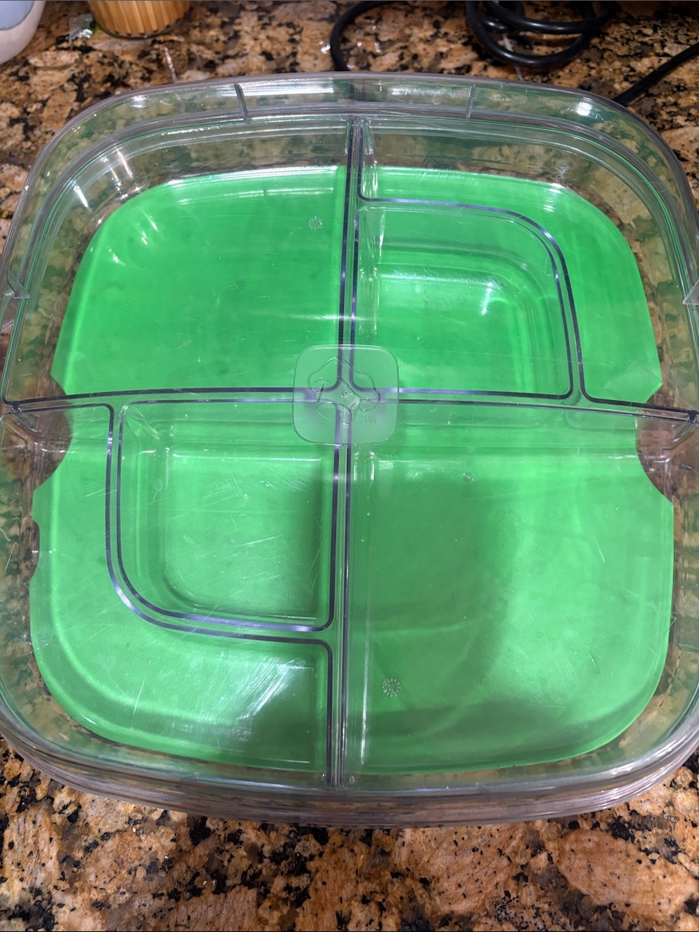 The Pampered Chef Clear Divided Cool and Serve Tray